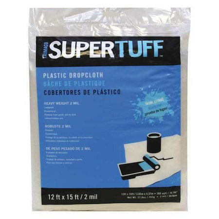 Plastic Drop, 2 mil, 12x15, PK12