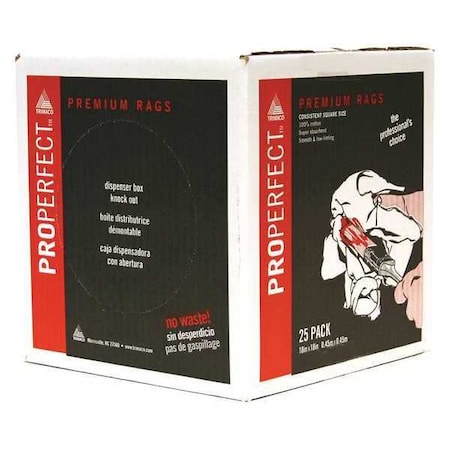 Knit Cotton ProPerfect Wipers 18", White, 25PK