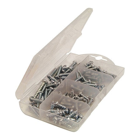 #4 to #10 x Assortment Assortment Sheet Metal Screw Assortment, Not Applicable Finish, Steel