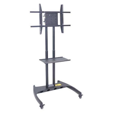 Flat Panel Cart, w/Shelf, 90 deg., Mount