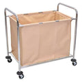 Laundry Cart, w/Tan Canvas Bag