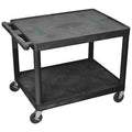 AV Cart - 27"H - Two Shelves - Black