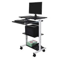Stand Up, Mobile Workstation, (3)Shelf Adj