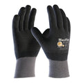 Coated Gloves, Foam Nitrile, Dotted, Palm, 3 Abrasion Level, Gray, S (7) 12 PK