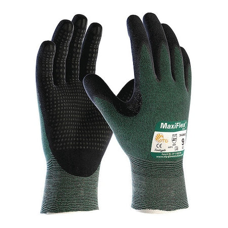 Cut-Resistant Coated Gloves, Cut Level A2 , Double Dipped , Foam Nitrile , Dotted , XL 12 PK