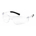 Reader Safety Glasses, Wraparound Frame, 2.3 Diopter, Clear Lens