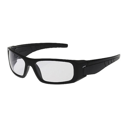 Squadron, Safety Glasses, Anti-Fog & Anti-Scratch, Clear Lens, Black Frame, Full-Frame, 1 PR