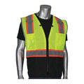 Hi-Vis Vest, Bk Bottom Ripstop, Lime Yl, M