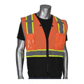 Hi-Vis Vest, Bk Bottom Ripstop, Org, 4XL