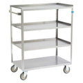 Stainless Steel 4-Shelf Linen Cart, 500 lb Capacity-21""x33