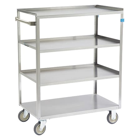 Stainless Steel 4-Shelf Linen Cart, 500 lb Capacity-21""x33