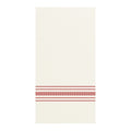 White/Red Dinner Napkin, 1/8 Fold, PK100