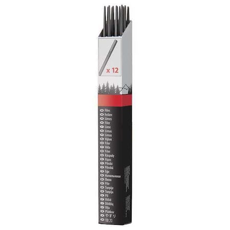 File, Round, 3/16" x 8", PK12