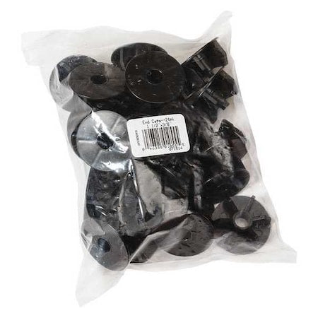 End Caps,Polypropylene,3/8"" dia.,PK24