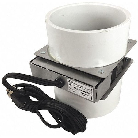 PVC Radon Booster Fan, 16W, 4"