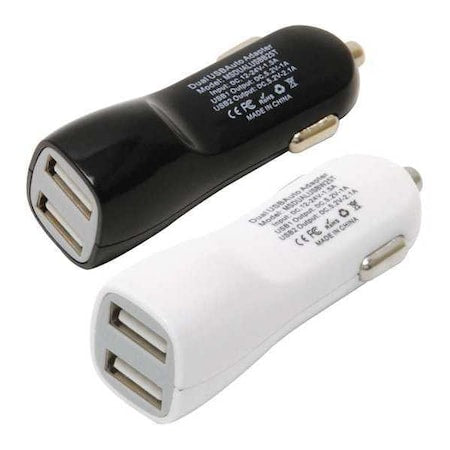 Dc USB Dual, Black/White