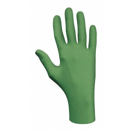 6110PF, Nitrile Disposable Gloves, 4 mil, Food Grade, Powder-Free, S (7), Green, PK100