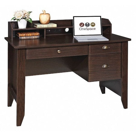 Executive Desk Executive Desk with Hutch and USB Chargr, 21-1/2" D X 36-1/4" H, 47-1/4" W X