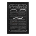 Air Hockey Game Rules Wall Art, 18 in H