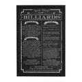Billiard Game Rules Wall Art, 18 in H