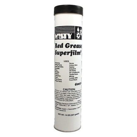 Red Grease, NLGI #2, 14 oz., PK48, 14 oz, Red, 48 PK