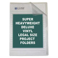 8-1/2" x 14" Legal Size Deluxe Non Glare Vinyl Project Folders, 50PK