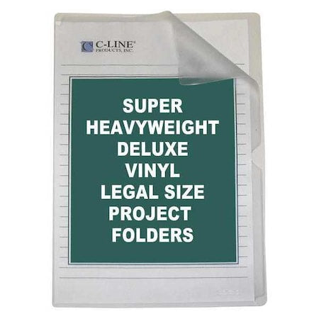 8-1/2" x 14" Legal Size Deluxe Non Glare Vinyl Project Folders, 50PK