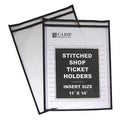 11" x 14" Black Stitched Shop Ticket Holders, 25PK