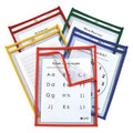Dry Erase Pocket 9 x 12", Assorted Colors, PK25