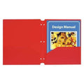Two Pocket Folder, 3Hole, Red, PK25