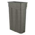 23 gal. Polymer Rectangular Trash Can, Gray