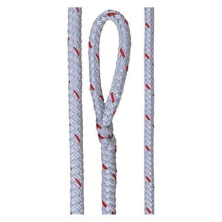 Utility Handline,White/Red,1/2