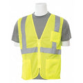Safety Vest, Zippered, Hi-Viz, Lime, 4XL