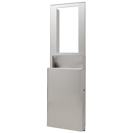 enMotion(R) Flex 10 gal Rectangular Trash Can, Silver, None, Stainless Steel, 17 1/4 in