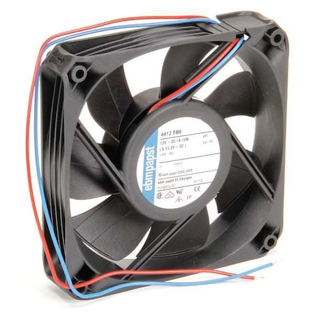 Axial Fan, Square, 12V DC, Fiberglass Reinforced Plastic, 4 11/16 in W.