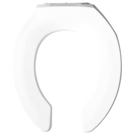 Toilet Seat Without Cover, Non Self-Sustaining Check Hinge, Round, White