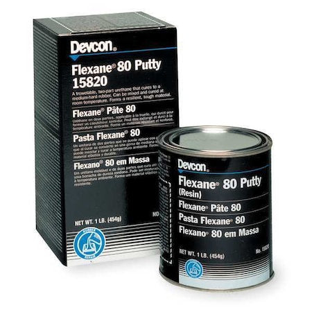 Putty, 1 lb Container Size, Can, Flexane 80, Black
