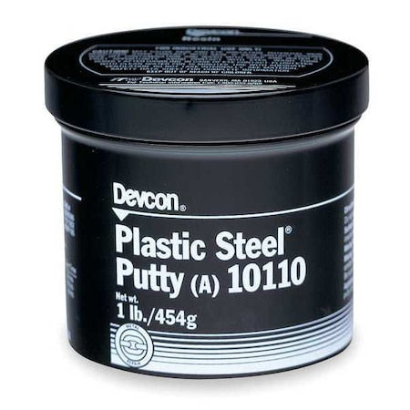 Putty, Plastic Steel, Multipurpose Repair, 16 oz Container Size, Can, Gray, Epoxy