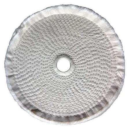 Buffing Wheel, Spiral Sewn, 8 In Dia.