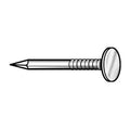 Roofing Nail, 1-1/4 in L, 3D, Steel, Electro Galvanized Finish, 11 ga, 6600 PK