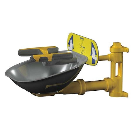 Plumbed Eyewash, Wall Mount, Plumbed, 14 2/3 in H., 15 1/2 in W