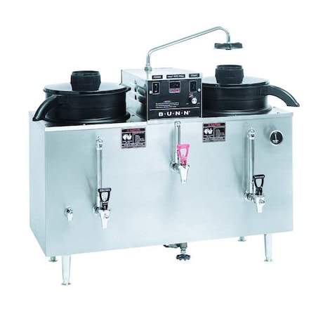 Black, Silver Dual 20 gal Coffee Urn