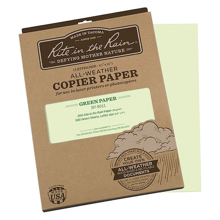 Copier Paper, 8.5x11in, Green, PK200