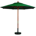 7ft Wooden Market Umbrella, Forest Green