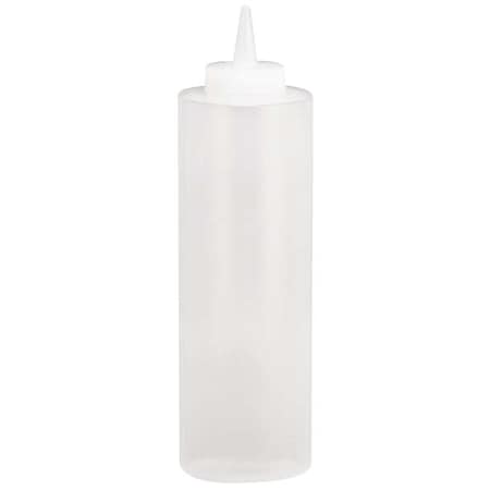 Squeeze Bottle, 10.38", Clear, Plastic, PK12
