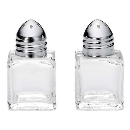 Salt and Pepper Shaker, 2 in H, Glass, PK24