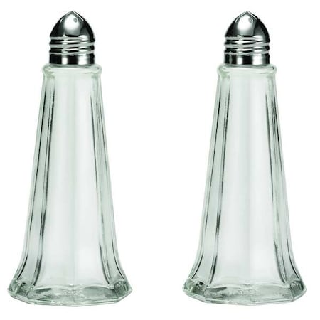Salt/Pepper Shaker, 4.375" H, Glass, PK24