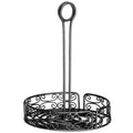 Round Condiment Rack, 10 in H, Black, PK2