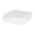 Shelf Storage Bin, Polypropylene, Clear, 4 in H, 11 1/8 in W, 11 5/8 in L