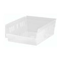 Clear Shelf Bin, 11-5/8"L x 8-3/8"W x 4"H, Load Capacity: 50 lb
